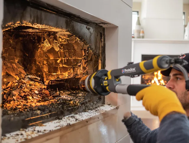 Professional chimney cleaning by Groton Chimney Sweep in Groton, CT