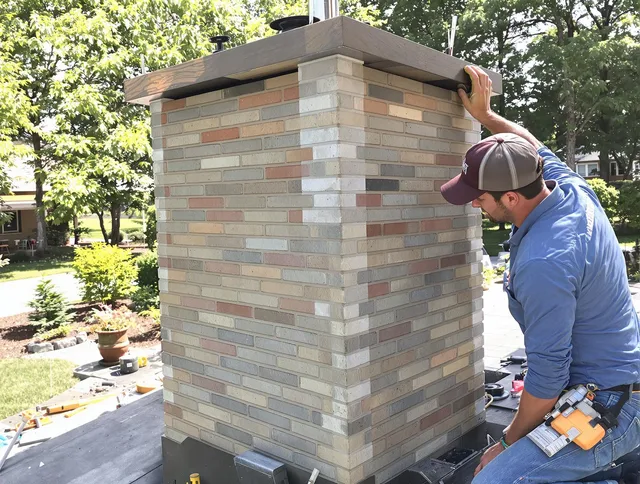 Groton Chimney Sweep completing a modern chimney remodel in Groton, CT