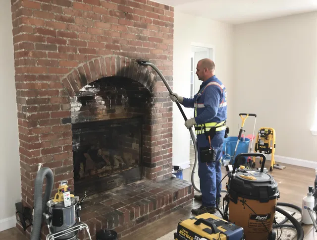 Groton Chimney Sweep expert performing detailed chimney sweep in Groton, CT