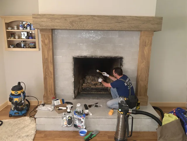Detailed creosote removal process by Groton Chimney Sweep in Groton, CT