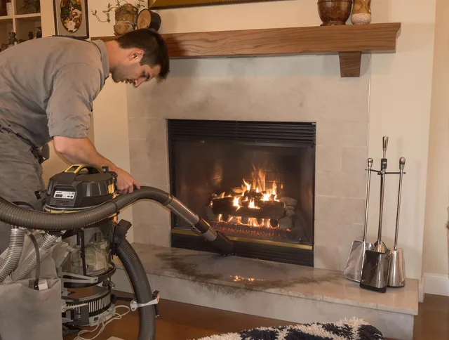 Routine fireplace upkeep by Groton Chimney Sweep in Groton, CT