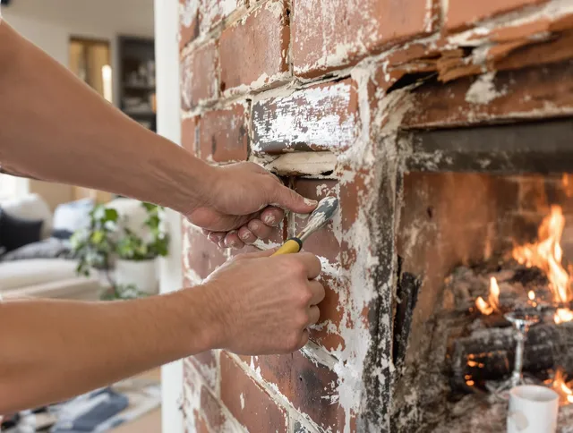 Routine fireplace repair by Groton Chimney Sweep in Groton, CT