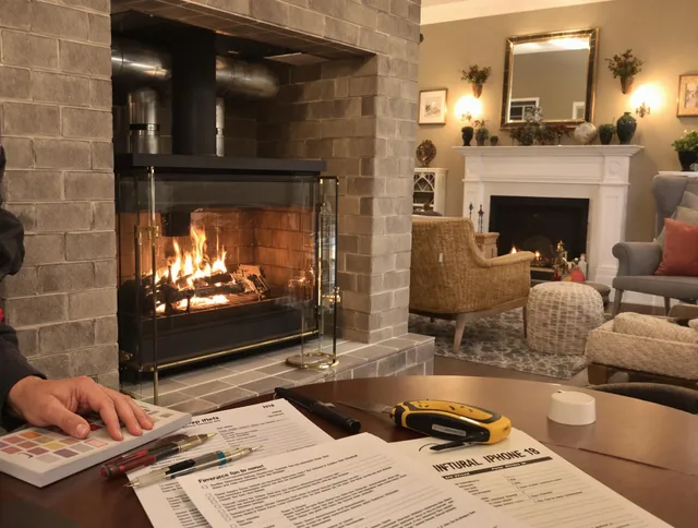 Groton Chimney Sweep verifying fireplace safety measures in Groton, CT